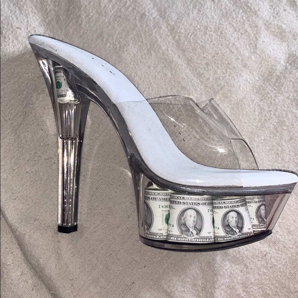 Ellie Clear Money heels fits size 6